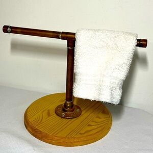 steampunk copper pipe Towel Holder or jewelry holder